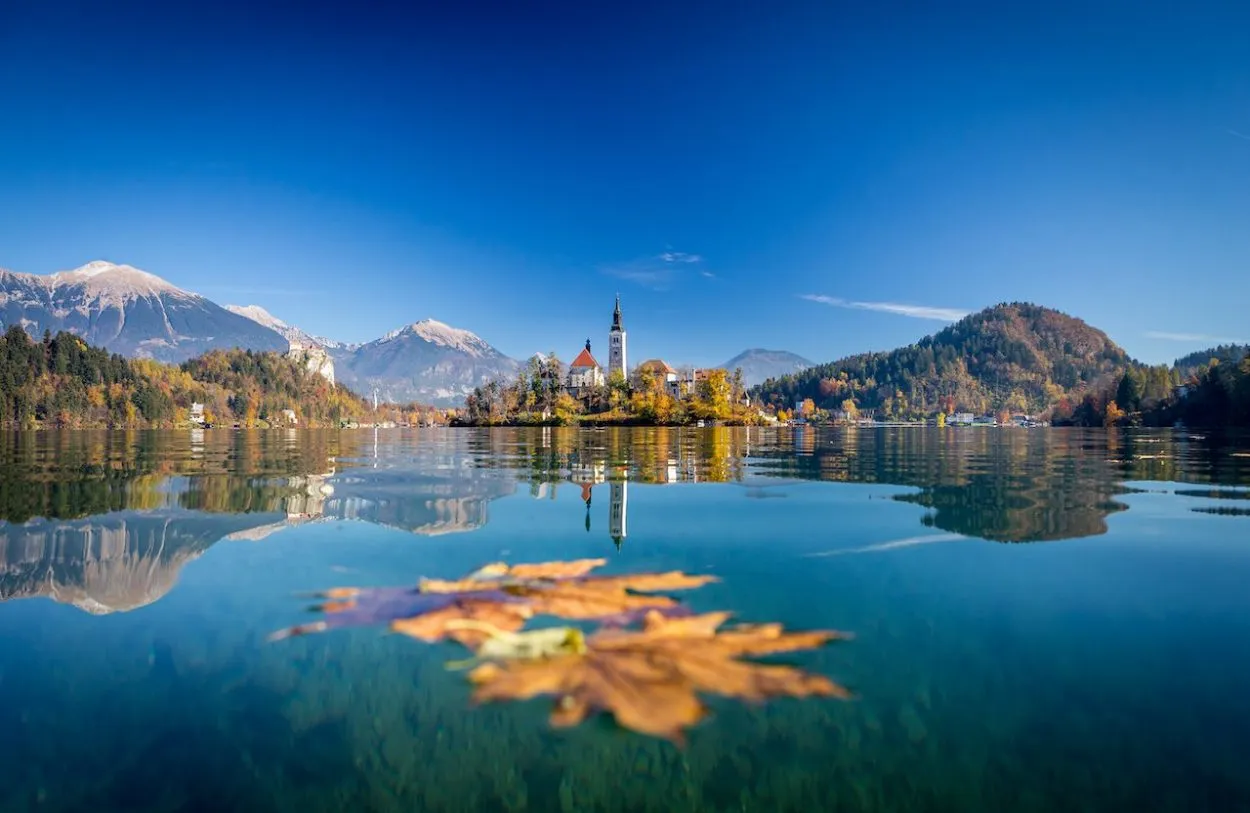 Bled-sjön på hösten