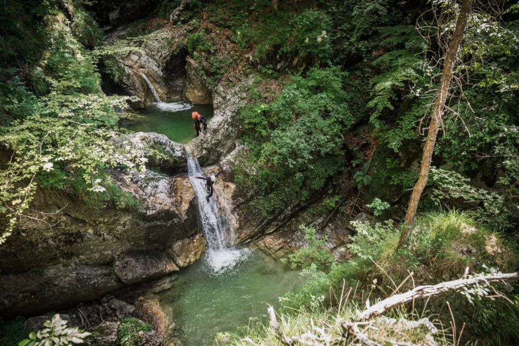 Canyoning nära Bohinj 